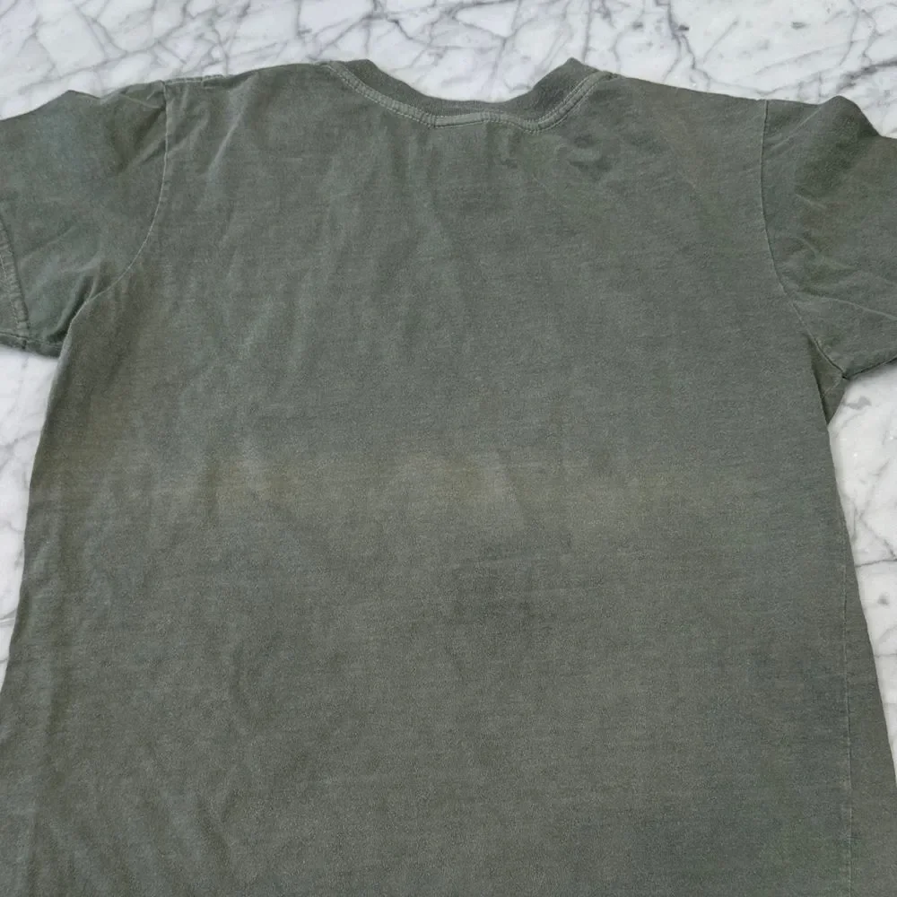 Vintage Billabong made in USA Kids Palm Tree Graphic Tee Green Youth M